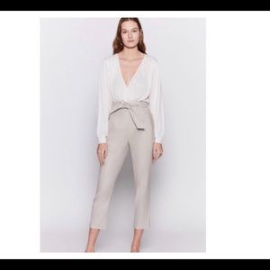 JOIE NWT “Ianna C” self tying khaki pants, sz 4, seen on “And just like that”